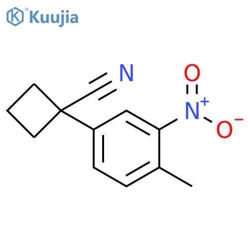 1-(4-methyl-3-nitrophenyl)cyclobutane-1-carbonitrile structure
