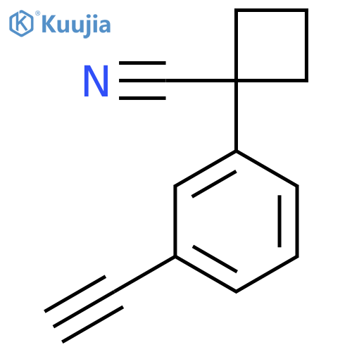 1-(3-ethynylphenyl)cyclobutane-1-carbonitrile structure
