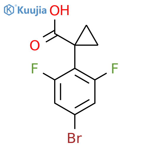 1-(4-bromo-2,6-difluorophenyl)cyclopropane-1-carboxylic acid structure