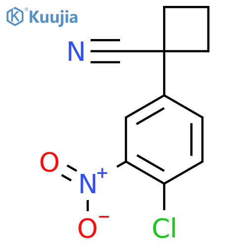 1-(4-chloro-3-nitrophenyl)cyclobutane-1-carbonitrile structure