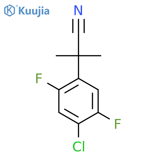 2-(4-chloro-2,5-difluorophenyl)-2-methylpropanenitrile structure