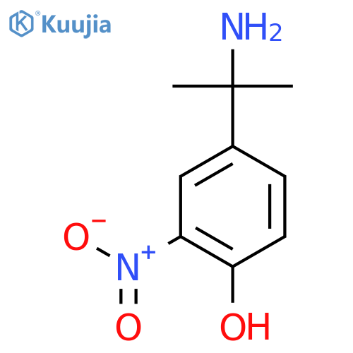 4-(2-aminopropan-2-yl)-2-nitrophenol structure