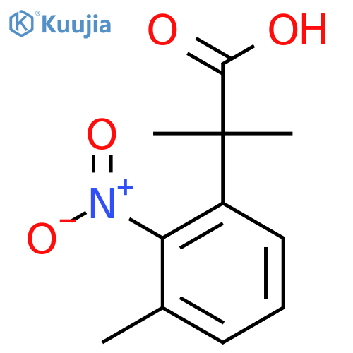 2-methyl-2-(3-methyl-2-nitrophenyl)propanoic acid structure
