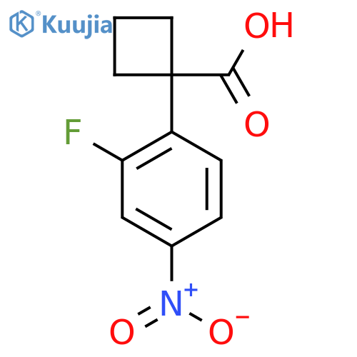 1-(2-fluoro-4-nitrophenyl)cyclobutane-1-carboxylic acid structure
