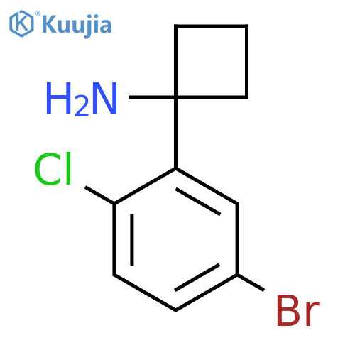 1-(5-bromo-2-chlorophenyl)cyclobutan-1-amine structure