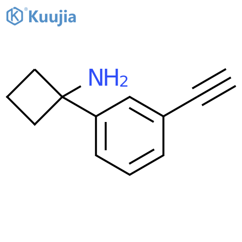 1-(3-ethynylphenyl)cyclobutan-1-amine structure