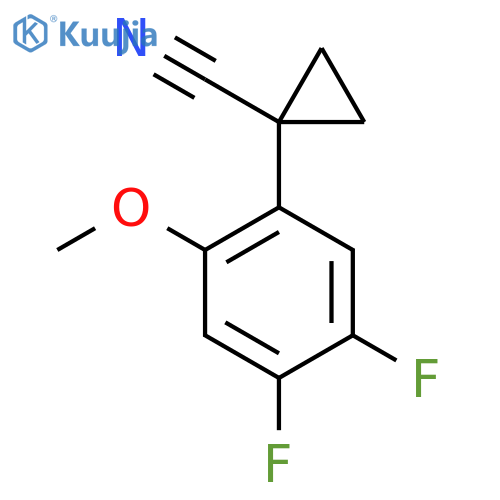 1-(4,5-difluoro-2-methoxyphenyl)cyclopropane-1-carbonitrile structure