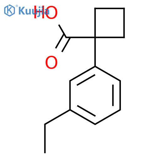 1-(3-ethylphenyl)cyclobutane-1-carboxylic acid structure