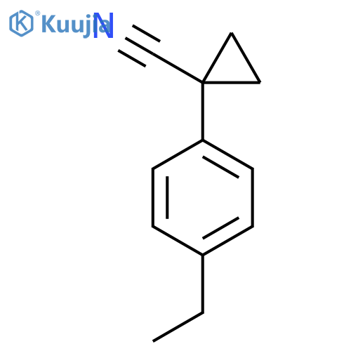 1-(4-ethylphenyl)cyclopropane-1-carbonitrile structure