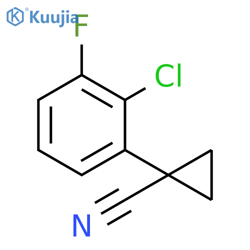 1-(2-chloro-3-fluorophenyl)cyclopropane-1-carbonitrile structure