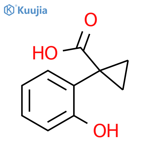1-(2-hydroxyphenyl)cyclopropane-1-carboxylic acid structure