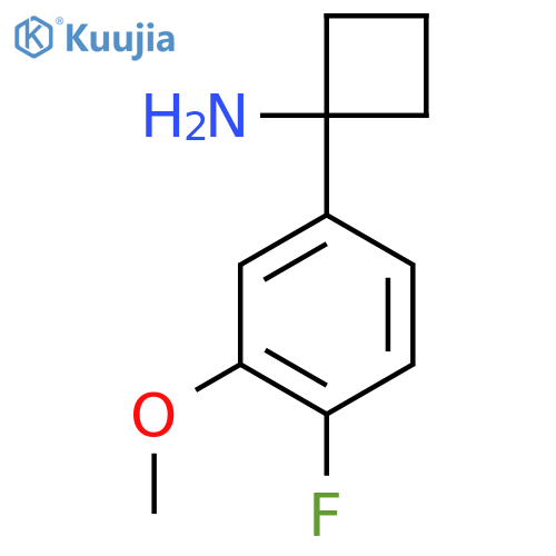 1-(4-fluoro-3-methoxyphenyl)cyclobutan-1-amine structure