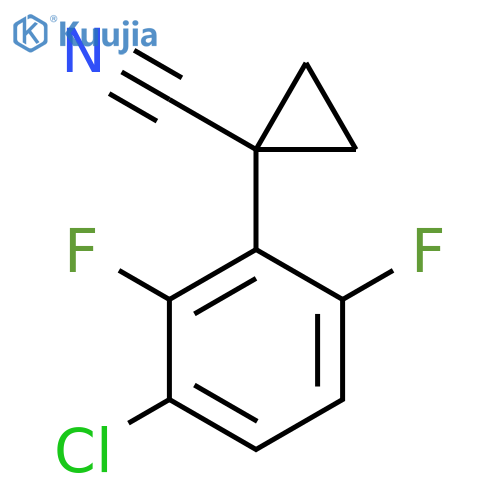 1-(3-chloro-2,6-difluorophenyl)cyclopropane-1-carbonitrile structure