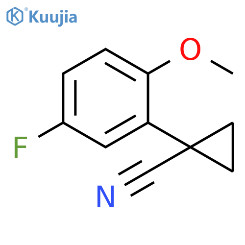 1-(5-fluoro-2-methoxyphenyl)cyclopropane-1-carbonitrile structure