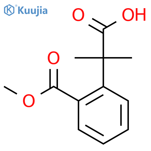 2-[2-(Methoxycarbonyl)phenyl]-2-methylpropanoic acid structure