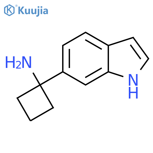1-(1H-indol-6-yl)cyclobutan-1-amine structure