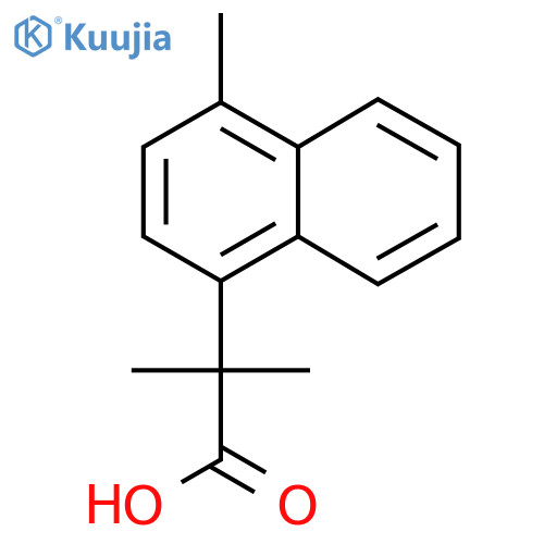 2-methyl-2-(4-methylnaphthalen-1-yl)propanoic acid structure