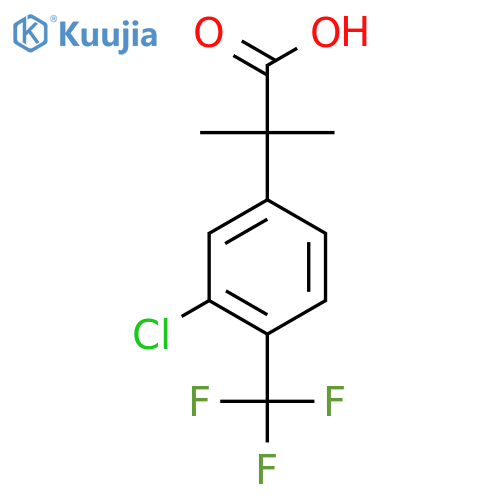 2-3-chloro-4-(trifluoromethyl)phenyl-2-methylpropanoic acid structure
