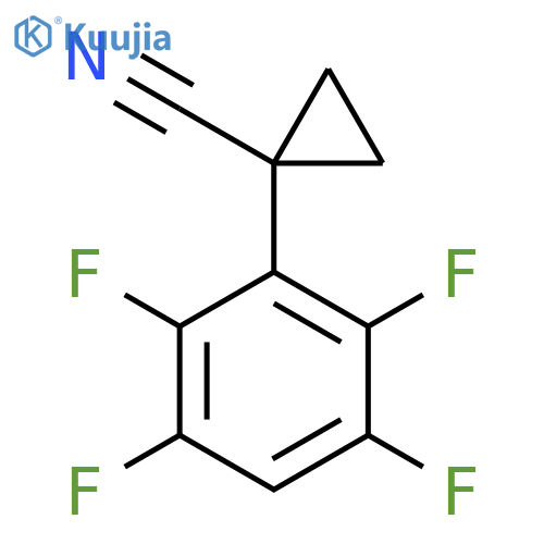 1-(2,3,5,6-Tetrafluorophenyl)cyclopropane-1-carbonitrile structure
