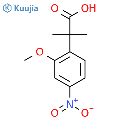 2-(2-methoxy-4-nitrophenyl)-2-methylpropanoic acid structure