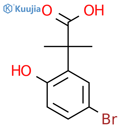 2-(5-bromo-2-hydroxyphenyl)-2-methylpropanoic acid structure