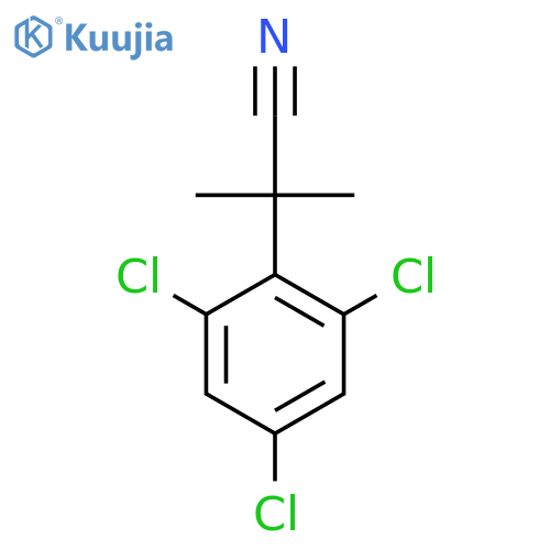 2-methyl-2-(2,4,6-trichlorophenyl)propanenitrile structure
