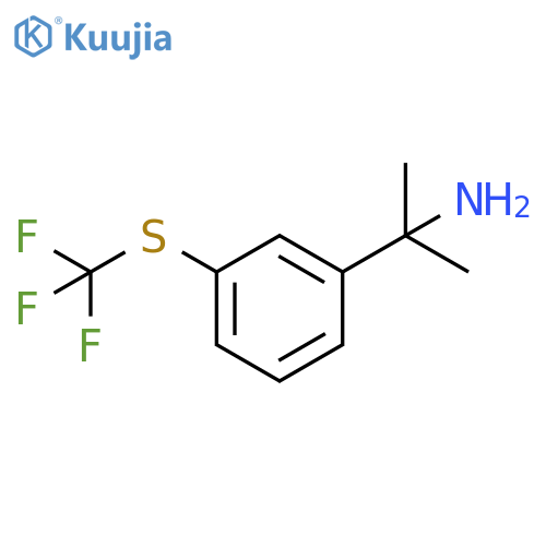 2-{3-(trifluoromethyl)sulfanylphenyl}propan-2-amine structure