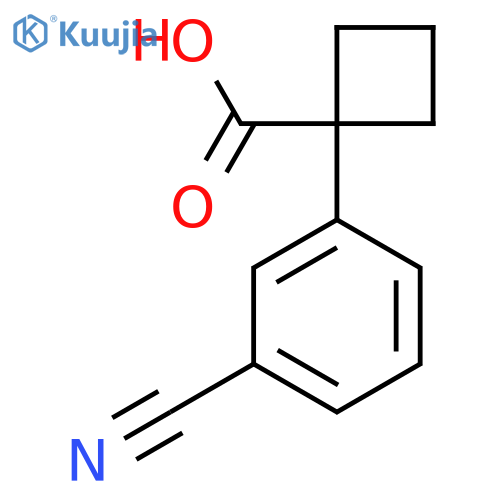 1-(3-cyanophenyl)cyclobutanecarboxylic acid structure