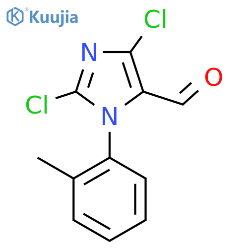 2,4-dichloro-1-(2-methylphenyl)-1H-imidazole-5-carbaldehyde structure
