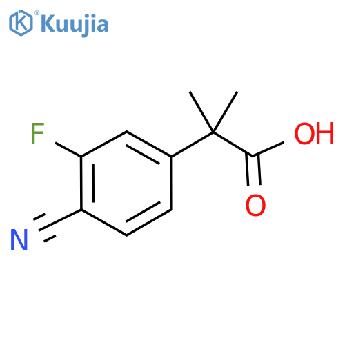 2-(4-Cyano-3-fluorophenyl)-2-methylpropanoic acid structure