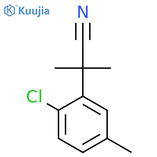 2-(2-chloro-5-methylphenyl)-2-methylpropanenitrile structure