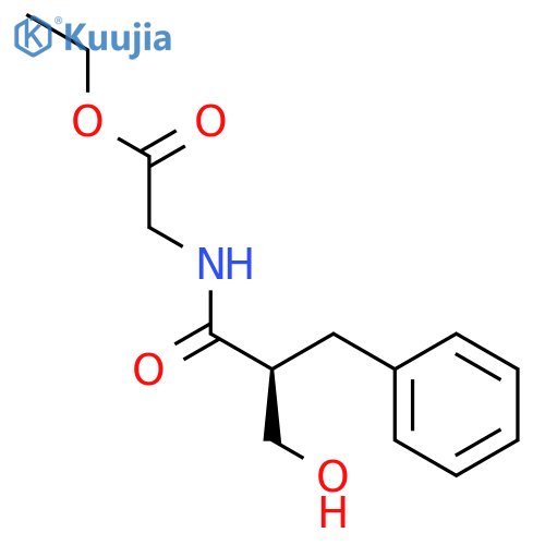 Glycine, n-[(2s)-2-(hydroxymethyl)-1-oxo-3-phenylpropyl]-, ethyl ester structure
