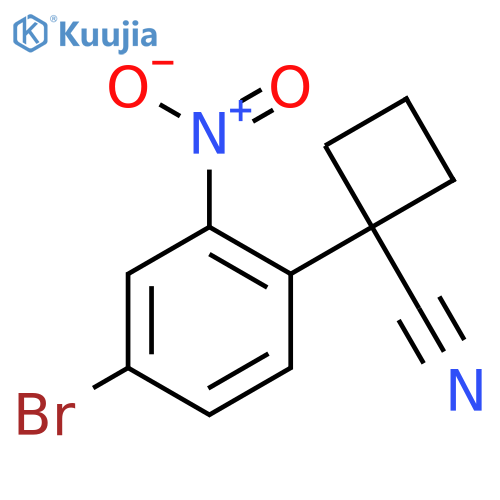 1-(4-bromo-2-nitrophenyl)cyclobutane-1-carbonitrile structure