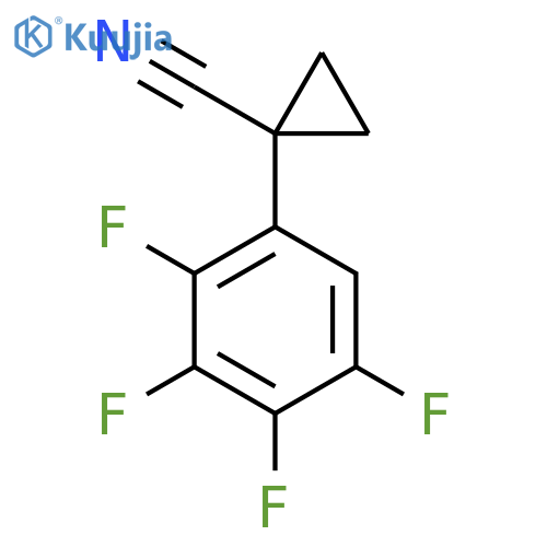 1-(2,3,4,5-tetrafluorophenyl)cyclopropane-1-carbonitrile structure