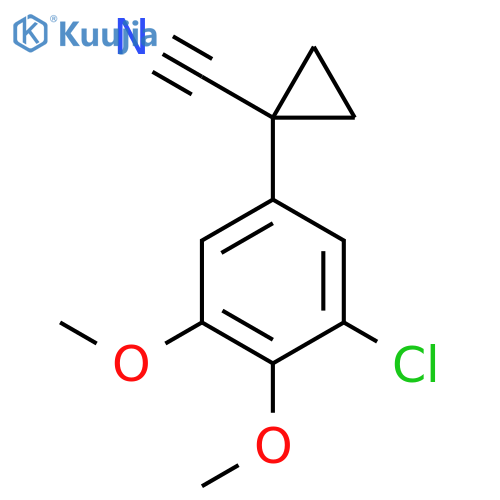 1-(3-chloro-4,5-dimethoxyphenyl)cyclopropane-1-carbonitrile structure
