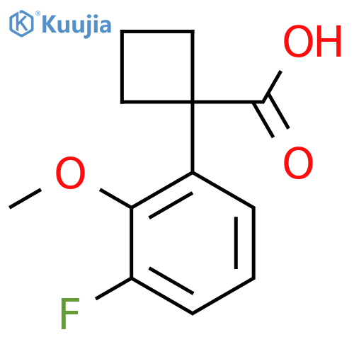 1-(3-fluoro-2-methoxyphenyl)cyclobutane-1-carboxylic acid structure