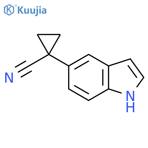 1-(1H-indol-5-yl)cyclopropane-1-carbonitrile structure