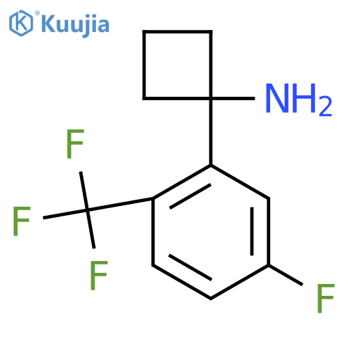 1-5-fluoro-2-(trifluoromethyl)phenylcyclobutan-1-amine structure
