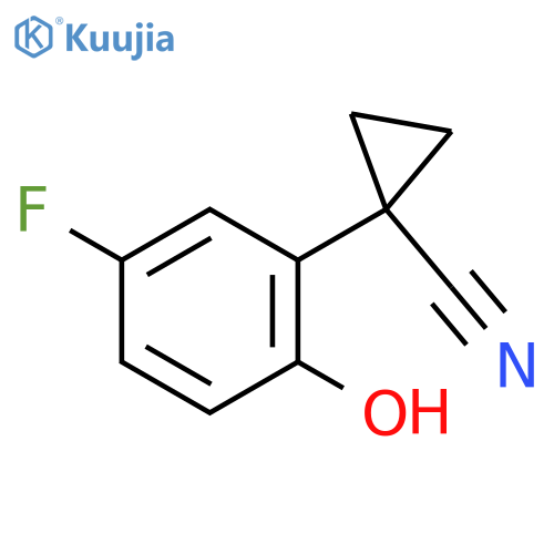 1-(5-fluoro-2-hydroxyphenyl)cyclopropane-1-carbonitrile structure