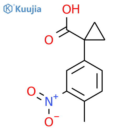 1-(4-methyl-3-nitrophenyl)cyclopropane-1-carboxylic acid structure
