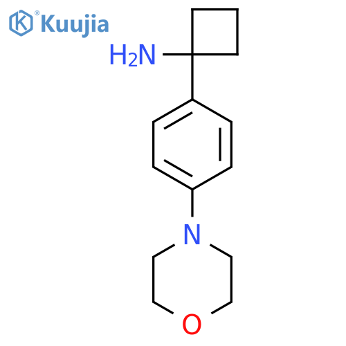 1-4-(morpholin-4-yl)phenylcyclobutan-1-amine structure