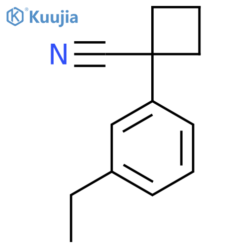 1-(3-ethylphenyl)cyclobutane-1-carbonitrile structure