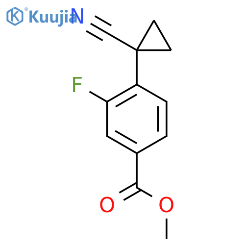 Methyl 4-(1-cyanocyclopropyl)-3-fluorobenzoate structure