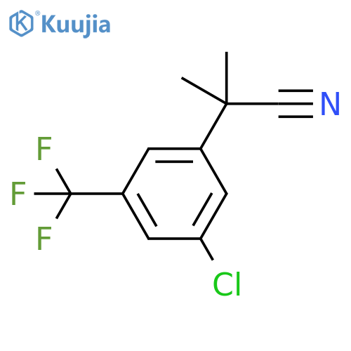 2-3-chloro-5-(trifluoromethyl)phenyl-2-methylpropanenitrile structure