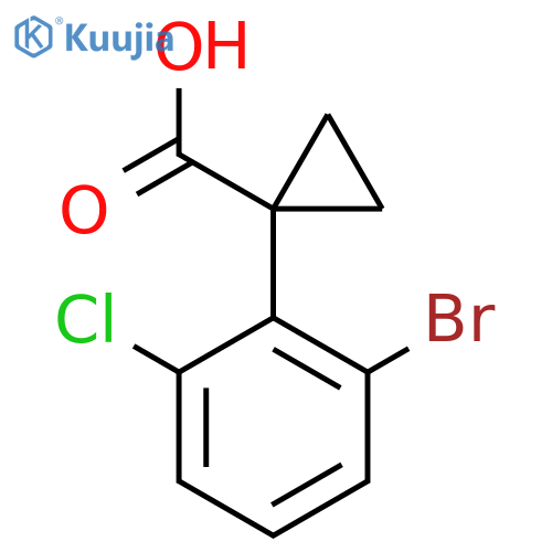 1-(2-bromo-6-chlorophenyl)cyclopropane-1-carboxylic acid structure