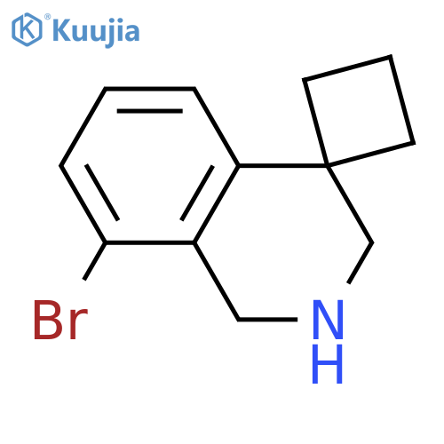 8'-bromo-2',3'-dihydro-1'H-spirocyclobutane-1,4'-isoquinoline structure