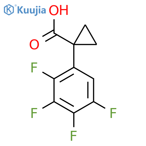 1-(2,3,4,5-Tetrafluorophenyl)cyclopropane-1-carboxylic acid structure