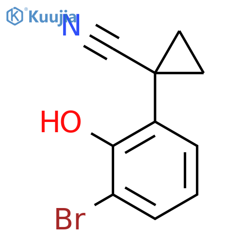 1-(3-bromo-2-hydroxyphenyl)cyclopropane-1-carbonitrile structure