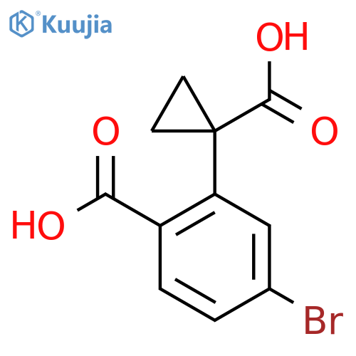 4-Bromo-2-(1-carboxycyclopropyl)benzoic acid structure
