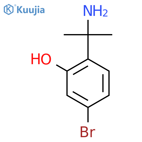 2-(2-aminopropan-2-yl)-5-bromophenol structure
